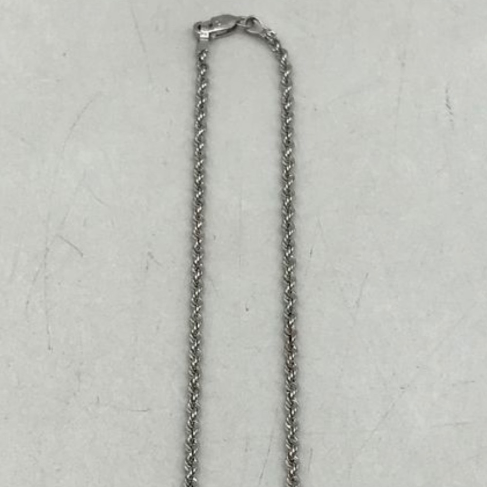 Solid 14K White Gold Rope Chain - Picture 4 of 10